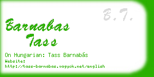 barnabas tass business card