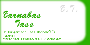 barnabas tass business card